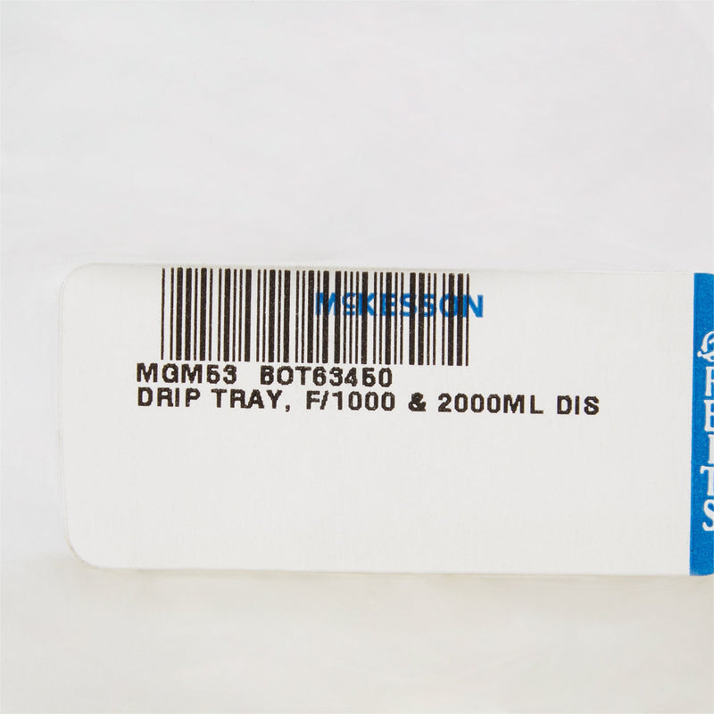 Dispenser Drip Tray McKesson Brand White, ABS Plastic, 4W X 3-3/4D X 5-1/2H Inch