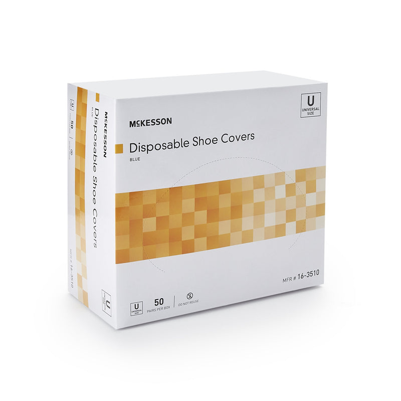 Shoe Cover McKesson One Size Fits Most Shoe High Nonskid Sole Blue NonSterile