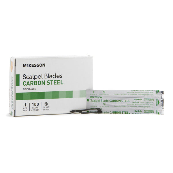Surgical Blade McKesson Brand Carbon Steel No. 15 Sterile