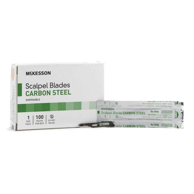 Surgical Blade McKesson Brand Carbon Steel No. 15 Sterile