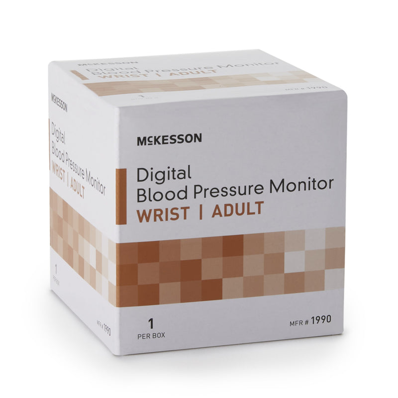 Home Automatic Digital Blood Pressure Monitor McKesson Brand One Size Fits Most Cuff Nylon Cuff Desk Model