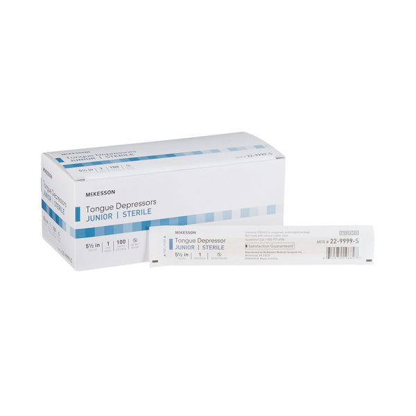 Tongue Depressor McKesson 5-1/2 Inch Length Wood Junior