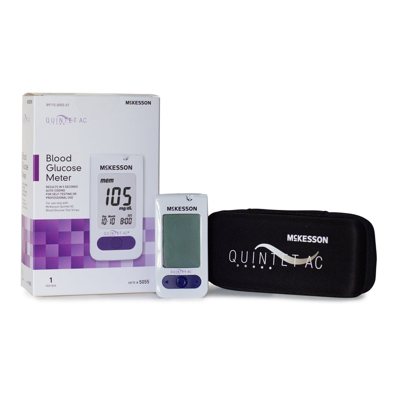 Blood Glucose Meter QUINTET AC® 5 Second Results Stores up to 500 Results No Coding Required