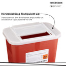 Sharps Container McKesson Prevent® Red Base 10-1/4 H X 7 W X 10-1/2 D Inch Horizontal Entry 2 Gallon