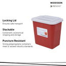 Sharps Container McKesson Prevent® Red Base 10-1/4 H X 7 W X 10-1/2 D Inch Horizontal Entry 2 Gallon