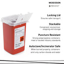 Sharps Container McKesson Prevent® Red Base 6-1/4 H X 4-1/4 W X 4-1/4 D Inch Vertical Entry 0.25 Gallon
