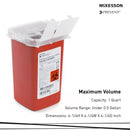 Sharps Container McKesson Prevent® Red Base 6-1/4 H X 4-1/4 W X 4-1/4 D Inch Vertical Entry 0.25 Gallon