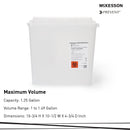 Sharps Container McKesson Prevent® Translucent Base 10-3/4 H X 10-1/2 W X 4-3/4 D Inch Horizontal Entry 1.25 Gallon