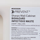 Sharps Container Cabinet / Wall Enclosure McKesson Prevent® High Impact Polystyrene Wall Mount Locking