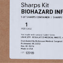 Sharps Container Cabinet / Wall Enclosure with Glove Box McKesson Prevent® Polypropylene Wall Mount Locking