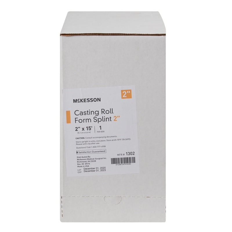 Padded Splint Roll McKesson 2 Inch X 15 Foot Fiberglass White