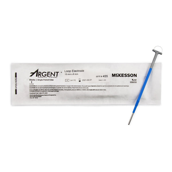 LEEP/LLETZ Electrode McKesson Argent™ Tungsten Wire Sterile 15 X 8 mm Loop Tip Disposable