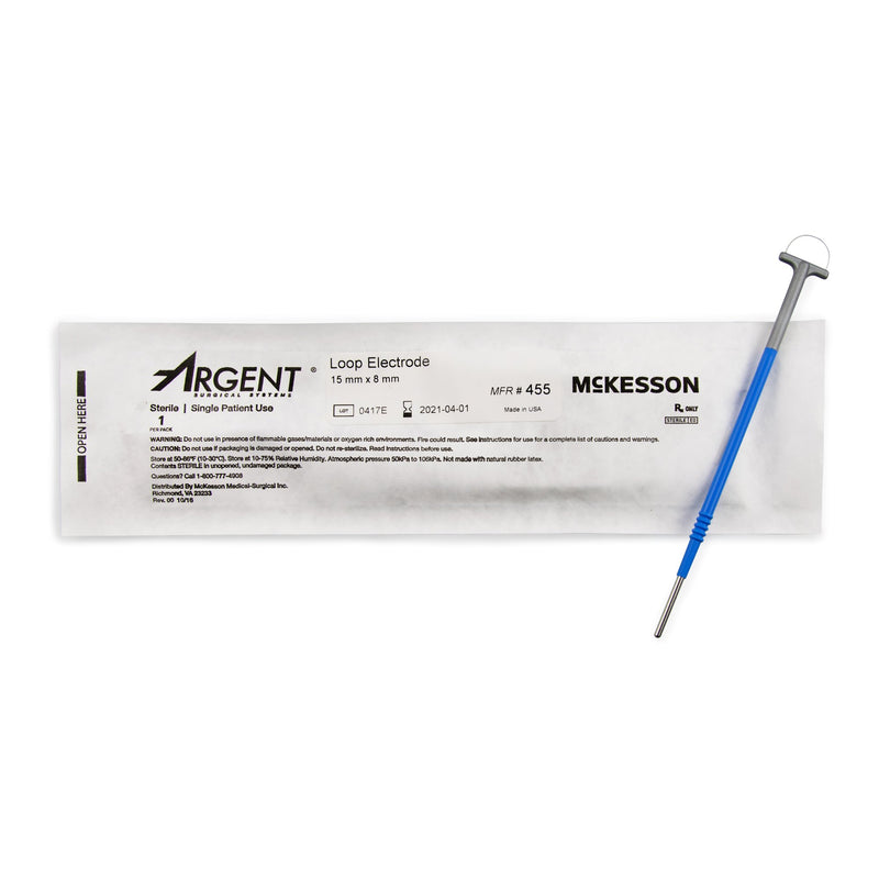 LEEP/LLETZ Electrode McKesson Argent™ Tungsten Wire Sterile 15 X 8 mm Loop Tip Disposable