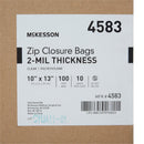 Reclosable Bag McKesson 10 X 13 Inch Polyethylene Clear Zipper Closure