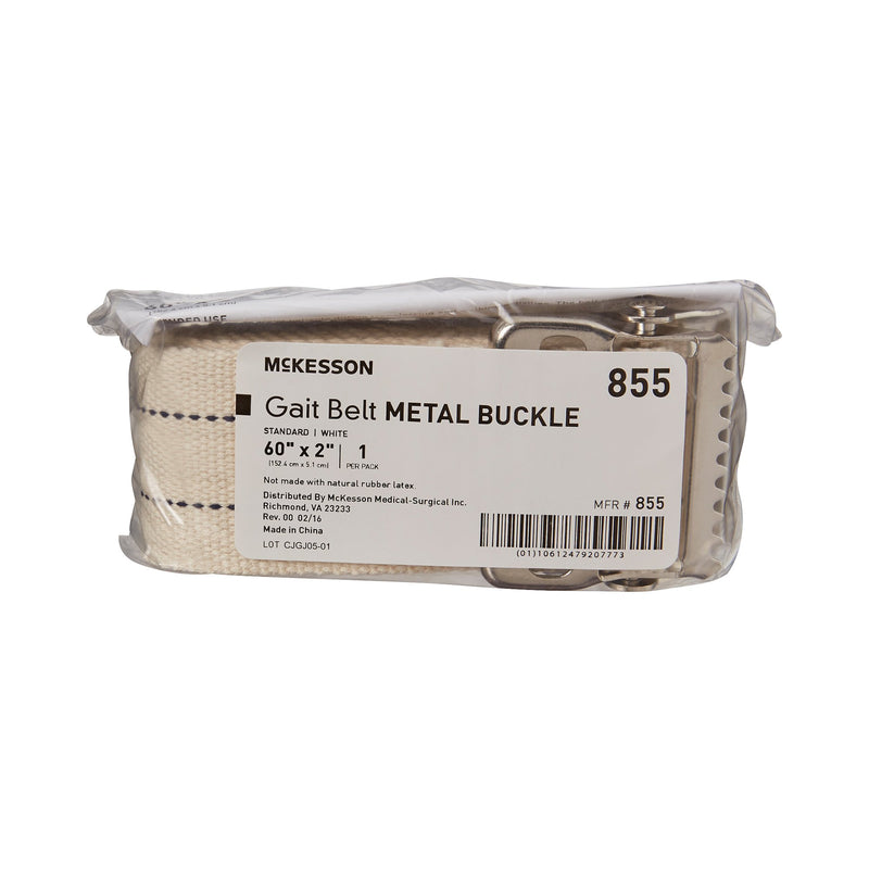 Gait Belt McKesson 60 Inch Length White Polyester