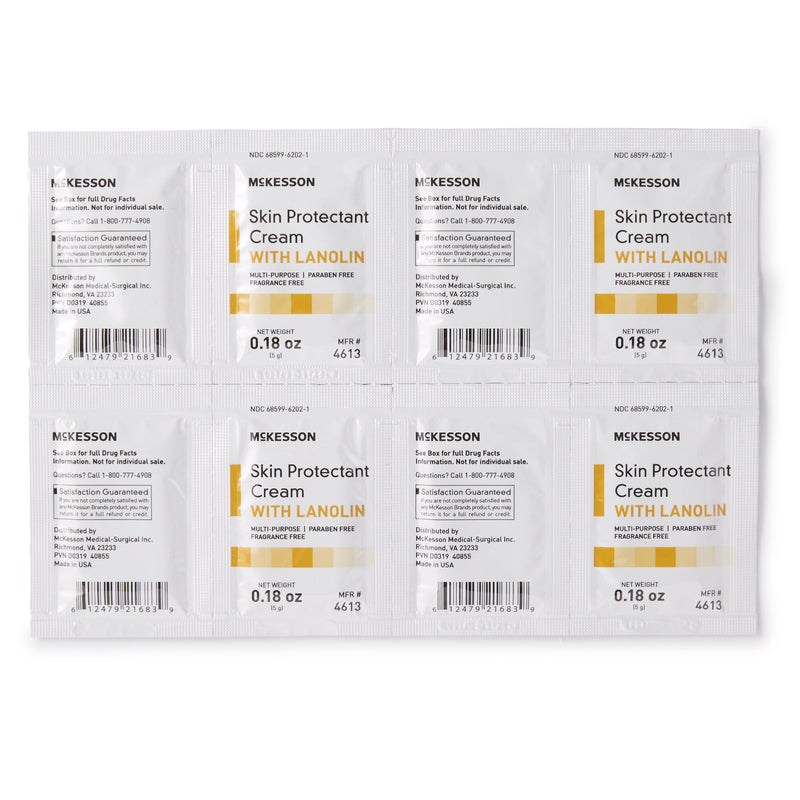 Skin Protectant Mckesson 5 Gram Individual Packet Unscented Cream