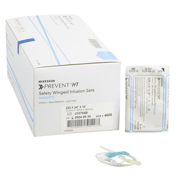 Infusion Set McKesson Prevent® 23 Gauge 3/4 Inch 12 Inch Tubing Without Port