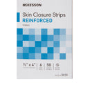 Skin Closure Strip McKesson 1/2 X 4 Inch Nonwoven Material Reinforced Strip White