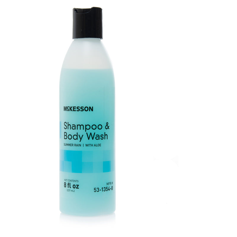 Shampoo and Body Wash McKesson 8 oz. Flip Top Bottle Summer Rain Scent