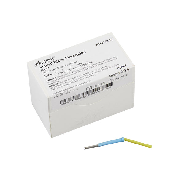 Blade Electrode McKesson Argent™ Stainless Steel NonSterile Blunt Angled Blade Tip Disposable