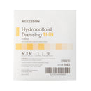 Thin Hydrocolloid Dressing McKesson Film Backing 4 X 4 Inch Square Hydrocolloid / Film