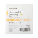 Thin Hydrocolloid Dressing McKesson Film Backing 6 X 6 Inch Square Hydrocolloid / Film