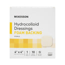 Hydrocolloid Dressing McKesson Foam Backing 4 X 4 Inch Square Hydrocolloid / Foam