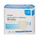 Unisex Adult Incontinence Brief McKesson Ultra Plus Stretch Large / X-Large Disposable Heavy Absorbency