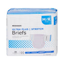 Unisex Adult Incontinence Brief McKesson Ultra Plus Stretch Medium Disposable Heavy Absorbency