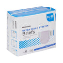 Unisex Adult Incontinence Brief McKesson Ultra Plus Stretch Medium Disposable Heavy Absorbency