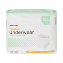 Unisex Adult Absorbent Underwear McKesson Classic Pull On with Tear Away Seams X-Large Disposable Light Absorbency