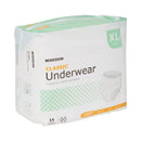 Unisex Adult Absorbent Underwear McKesson Classic Pull On with Tear Away Seams X-Large Disposable Light Absorbency
