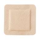 Foam Dressing McKesson 4 X 4 Inch With Border Film Backing Silicone Gel Adhesive Square Sterile