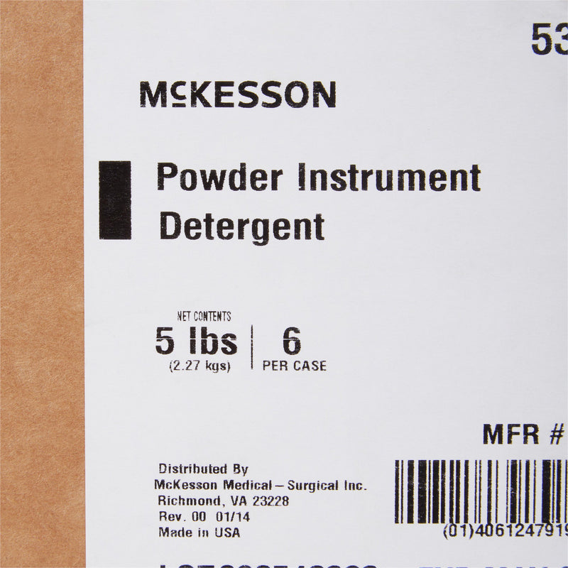Instrument Detergent McKesson Powder Concentrate 5 lbs. Pail Citrus Scent