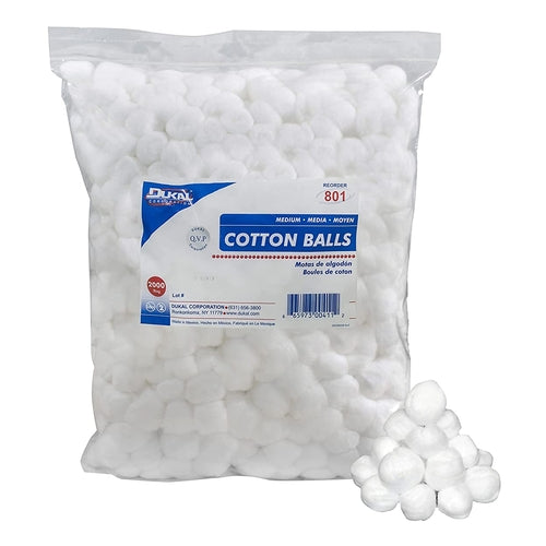 Dukal Cotton Ball Medium Cotton NonSterile, 1/BG