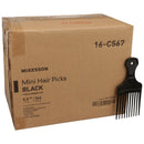 Mini Hair Pick McKesson 5.3 Inch Black Polypropylene