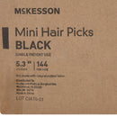 Mini Hair Pick McKesson 5.3 Inch Black Polypropylene
