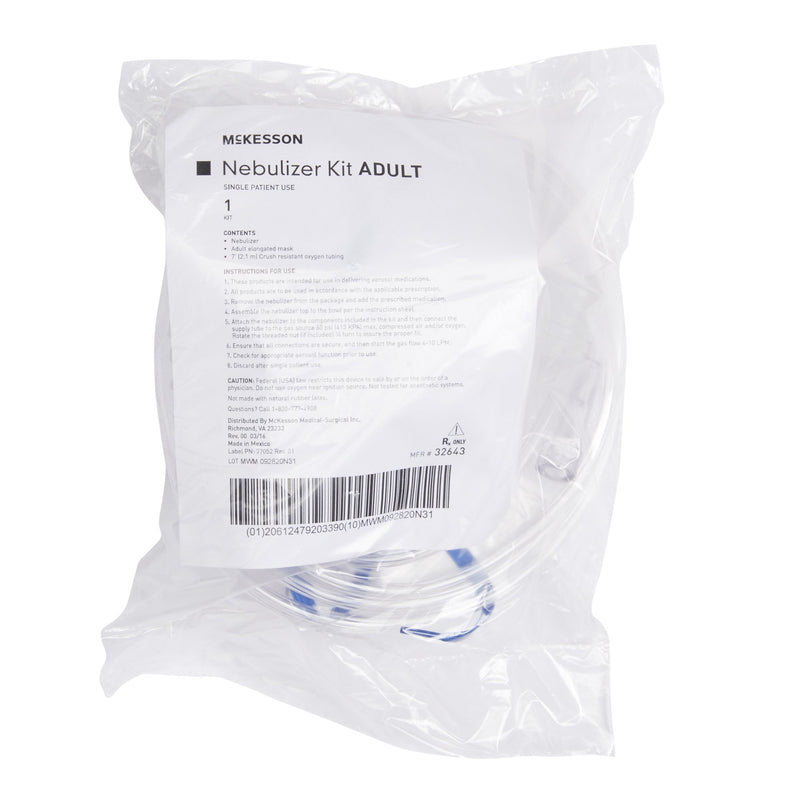 McKesson Handheld Nebulizer Kit Small Volume Medication Cup Adult Aerosol Mask Delivery