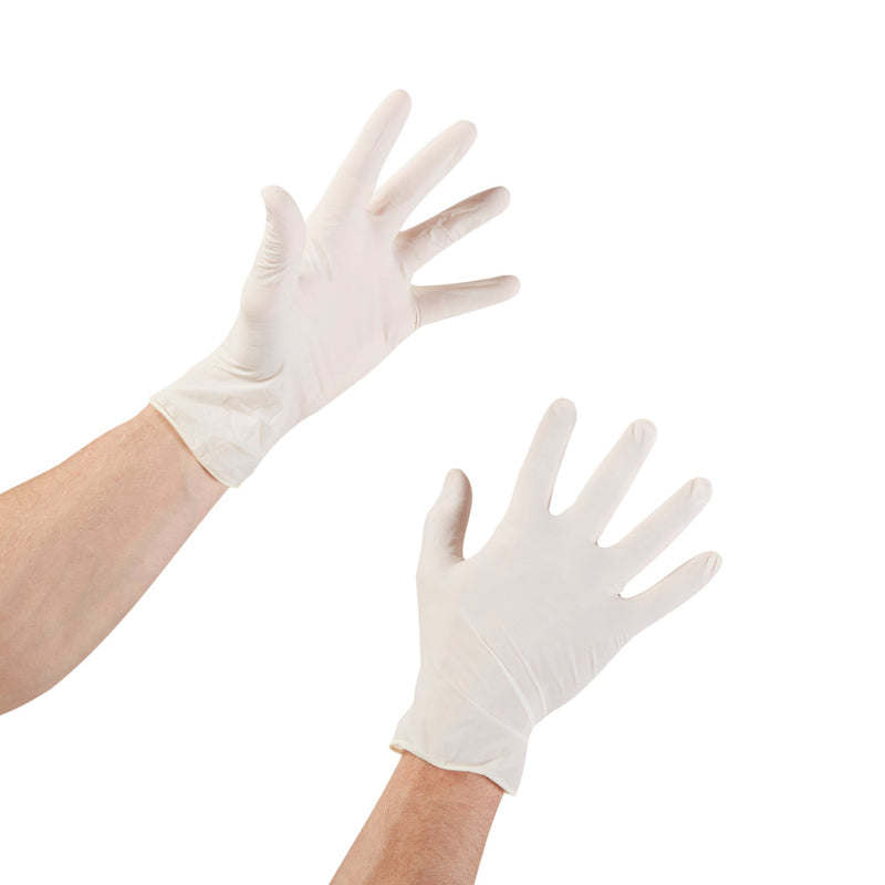 Exam Glove McKesson Confiderm® Large NonSterile Latex Standard Cuff Length Textured Fingertips Ivory Not Rated