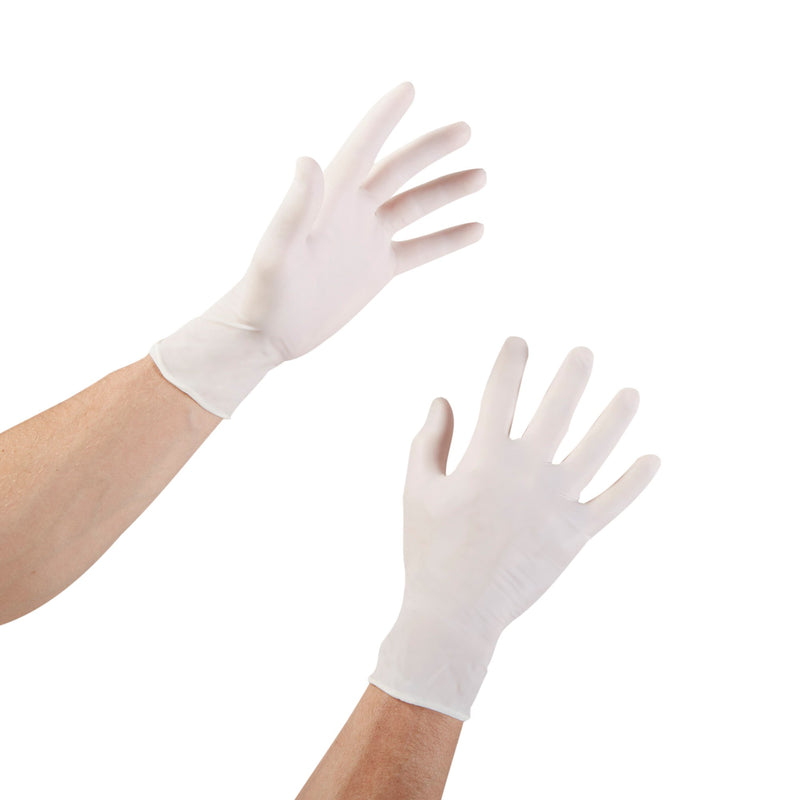 Exam Glove McKesson Confiderm® X-Small NonSterile Latex Standard Cuff Length Fully Textured Ivory Not Rated