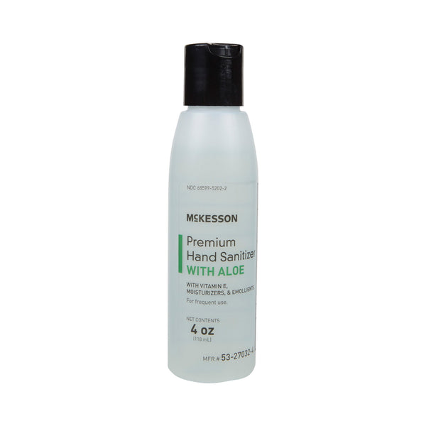 Hand Sanitizer with Aloe McKesson Premium 4 oz. Ethyl Alcohol Gel Bottle