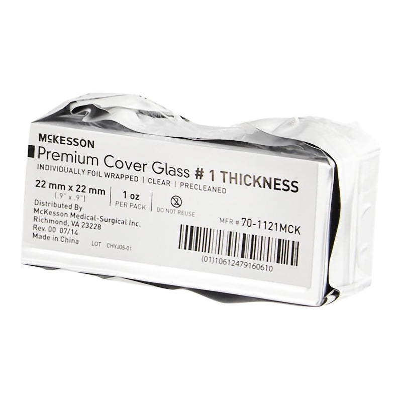 Cover Glass McKesson Square No. 1 Thickness 22 X 22 mm