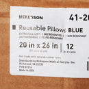 Bed Pillow McKesson 20 X 26 Inch Blue Reusable