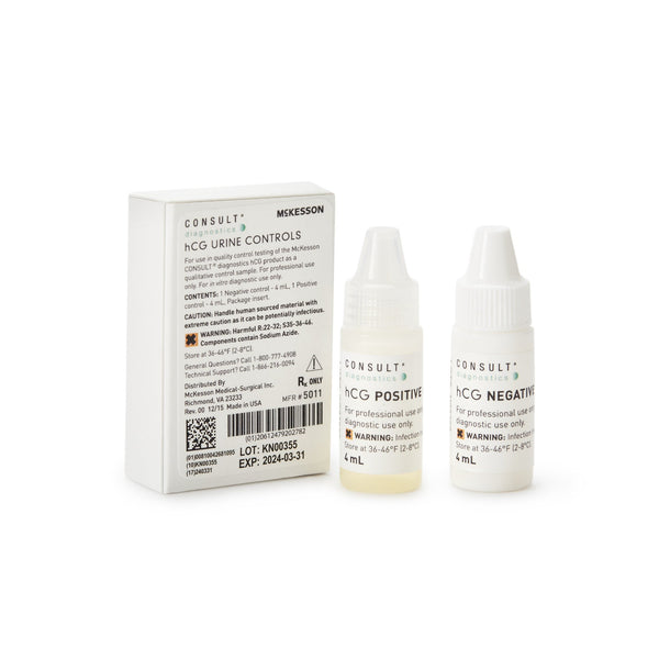 Reproductive Endocrinology Control Set McKesson Consult™ Pregnancy (hCG) Testing Positive Level / Negative Level 2 X 4 mL