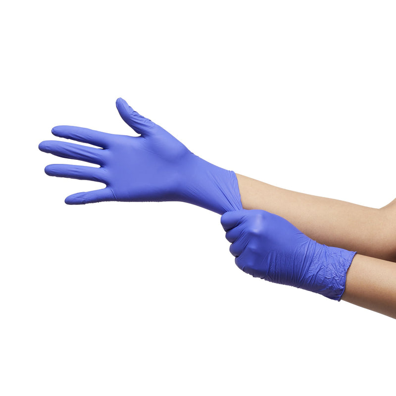 Exam Glove McKesson Confiderm® 3.0 Small NonSterile Nitrile Standard Cuff Length Textured Fingertips Blue Not Rated