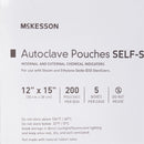 Sterilization Pouch McKesson Ethylene Oxide (EO) Gas / Steam 12 X 15 Inch Transparent Blue / White Self Seal Paper / Film