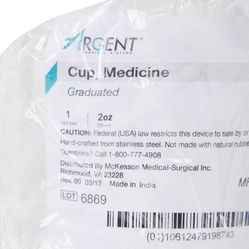 Medicine Cup McKesson Argent™ 2 oz. Silver Stainless Steel Reusable NonSterile