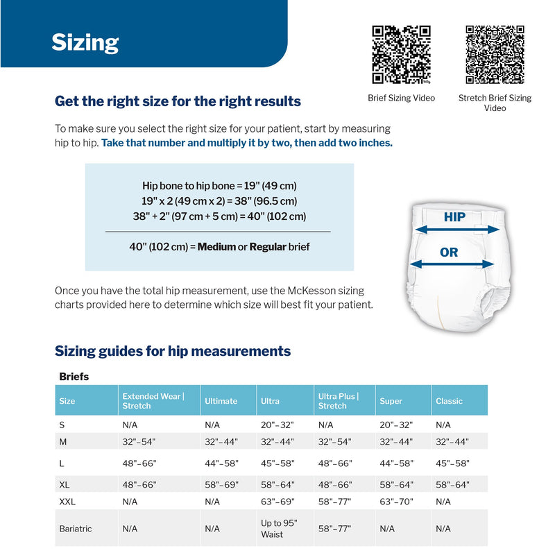 Unisex Adult Incontinence Brief McKesson Ultra Plus Stretch 2X-Large / 3X-Large Disposable Heavy Absorbency
