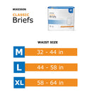 Unisex Adult Incontinence Brief McKesson Classic Medium Disposable Light Absorbency