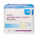 Unisex Adult Incontinence Brief McKesson Extended Wear Large / X-Large Disposable Heavy Absorbency